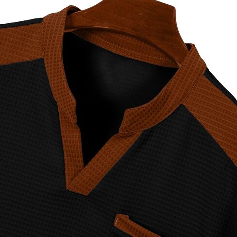Mens Shirts Summer V Neck Short Sleeve Tops with Chest Pocket Lightweight Breathable Lounge Shirts for Vacation in Kuwait