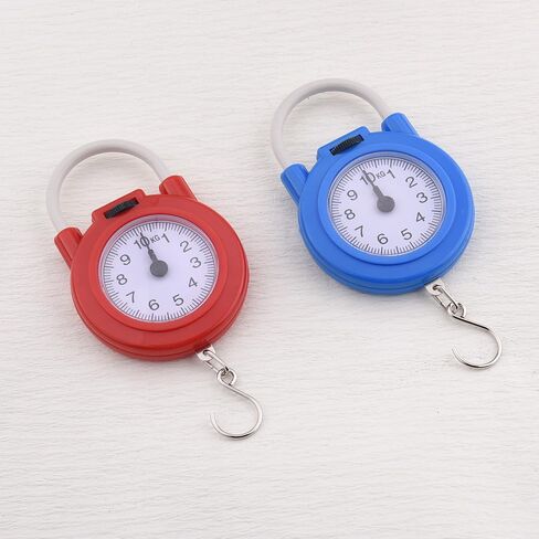 2 Pack 10kg/22lbs Hanging Mechanical Scale Analog Handheld Spring Weight Scales with Hooks Portable Mini Weighing Tool Set Food Scale for Grocery Shopping Luggage Fishing Home Kitchen Use in Kuwait