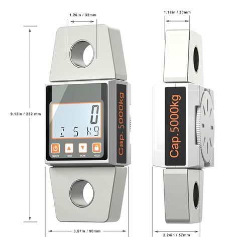 11000lb/5000kg Digital Crane Scale, High Accuracy Hanging Scale, Heavy Duty Electronic Scale LCD Display, Shackle, Kilograms and Pounds Display in Kuwait