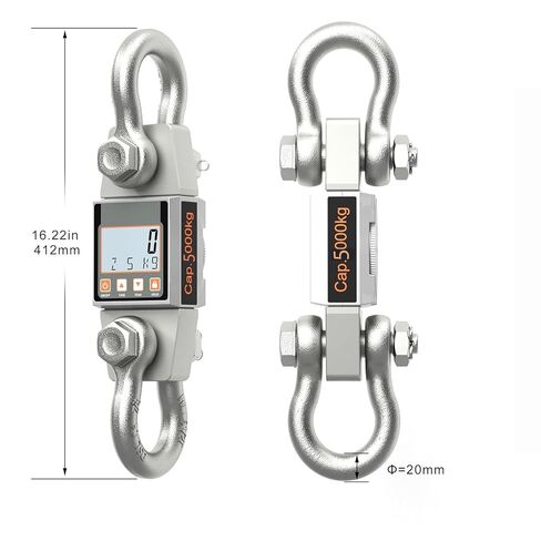 11000lb/5000kg Digital Crane Scale, High Accuracy Hanging Scale, Heavy Duty Electronic Scale LCD Display, Shackle, Kilograms and Pounds Display in Kuwait