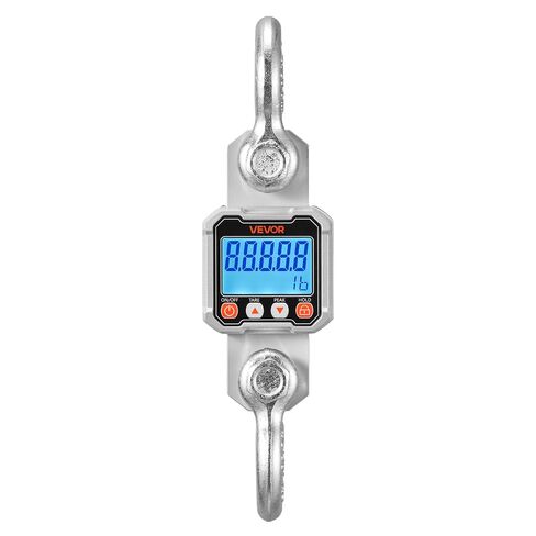 VEVOR Digital Crane Scale, 6600 lbs/3000 kg Max Capacity, Heavy Duty Industrial Hanging Scale with Cast Aluminum Case & LCD Display, 1 lbs Division & 3 Unit Switch, Remote Control for Garage Factory in Kuwait
