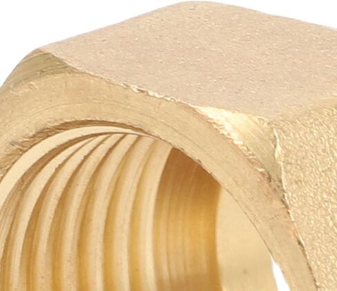 5/8Inch HVAC Brass Flare Nut,Thickened 5/8Inch Flare Connection Nut, 10 Pcs Flare Nut 5/8 Inch Thickened Brass Flare Tube Fitting for Air Conditioning Copper Pipes in Kuwait