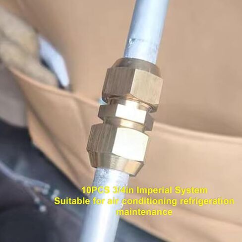 صامولة مضيئة HVAC مقاس 3/4 بوصة، وصلة نحاسية سميكة مقاس 3/4 بوصة، 10 قطع صامولة مضيئة من النحاس مقاس 3/4 بوصة مقاومة للضغط العالي 150 رطل لكل بوصة مربعة من صامولة مضيئة من أنبوب النحاس لصيانة إصلاح التيار المتردد in Kuwait