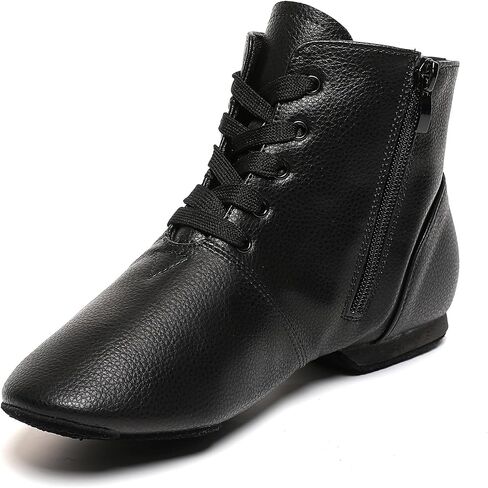 Keemi Kids Jazz Boots with Zipper Black Jazz Dance Shoes for Girls,Lace Up Jazz Shoes Dance Boots for Girls Boys Unisex Child in Kuwait