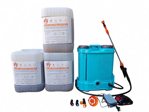 Clore Wildfire Defense - مثبطات الحرائق للنباتات، الجوانب الخشبية، مجموعة Clore الجاهزة للاستخدام (15 جالونًا) in Kuwait