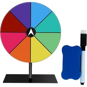 Prize Turntable Erasable Reusable Acrylic Tabletop Roulette Wheel Game Editable Compact Draw with Stable Base Suitable for Interactive in Kuwait