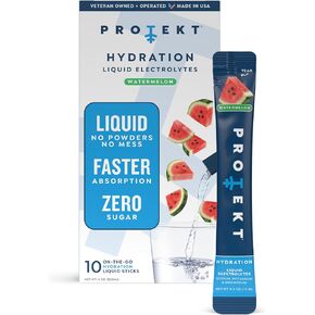 PROTEKT Electrolyte Packets for Recovery & Hydration | Organic & Sugar-Free Electrolytes Drinks | Works Faster Than Powder Drink | On-the-Go Liquid Hydration Drink | Watermelon, 30 Pack in Saudi Arabia