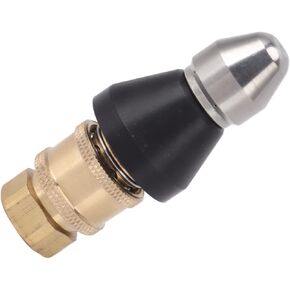 Jeanoko G1/4 Sewer Pipe Cleaning Nozzle Durable Stainless Steel for Effective Drain Cleaning - Includes G3/8 Female Thread Adapter in Kuwait