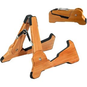 Insoul Bamboo Violin Stand, Foldable Lightweight Floor Holder, Universal A-Frame Instrument Stand for Violin with Non-Slip Sponge Protector in Saudi Arabia