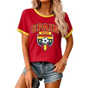 Soccer Cup 2026 Shirts for Women Mexico Shirt Brazil USA Football Graphic Jerseys Soccer Fan Y2k Tops in Kuwait