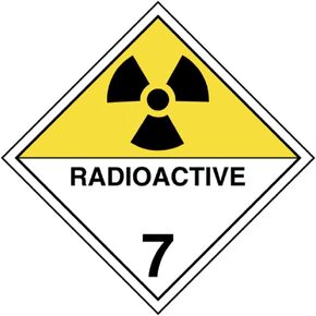 INCOM Manufacturing: TT700PS T.D.G. Dangerous Goods Placards, Radioactive Materials Class 7, Adhesive Vynmark, 28 cm x 28 cm in Kuwait