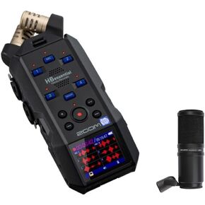 Zoom H6essential 6-Track 32-Bit Float Portable Audio Recorder, Accessibility, Stereo Microphones, 4 XLR/TRS Combo Inputs, USB Interface, for Musicians, Podcasters Bundle with ZDM-1 Dynamic Microphone in Kuwait