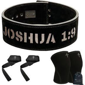 Christian Weightlifting Set - Lever Belt, Knee Sleeves & Straps in Kuwait