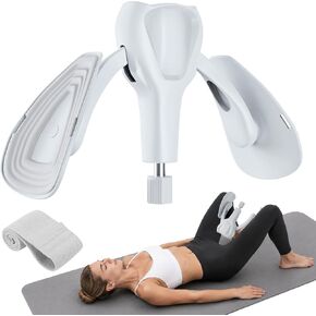 Pelvic Floor Exercise Devices 77 lb Adjustable Kegel Inner Thigh Exerciser and Hip Trainer Workout Equipment for Home Postpartum Recovery Women Men, with Band in Kuwait