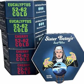 Sister Betsy’s Surfboard Wax – Hexagon Grip Easy Application – All-Condition Traction, 6-Pack Non-Toxic Wax in Saudi Arabia