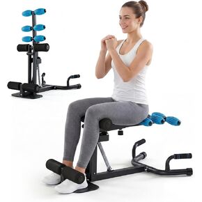 OLIXIS Deep Squat Machine, All-in-One Exercise Equipment for Home Gym, Adjustable Squat Machine for Glutes & Legs, Easy to Assemble, 32.9x22.4x36.6 in, 300 lbs Weight Capacity, Black & Blue in Kuwait