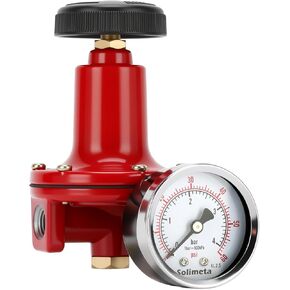 0-60 PSI Propane Regulator with Pressure Gauge,1/4 Inch FNPT Inlet/Outlet, Aluminum in Kuwait