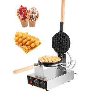 Vevor Commercial Bubble Waffle Maker ، 1400 واط آلة وافل بيض غير لاصقة ، 180 درجة قابلة للتدوير لانتفاخ الفقاعة ، والتحكم في الوقت والوقت ، والفولاذ المقاوم للصدأ مع مقبض خشبي ، للمطاعم ، وحانات الوجبات الخفيفة والمخبز in Kuwait