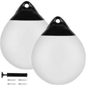 Mooring Buoys 10/12/15 Inch, Inflatable Boat Buoy Balls with Pumps, Marine-Grade Vinyl Anchor Buoy Ball, Round Boat Fenders for 10'-40' Boats, Multiple Color Options (1/2/4 Pack) in Kuwait