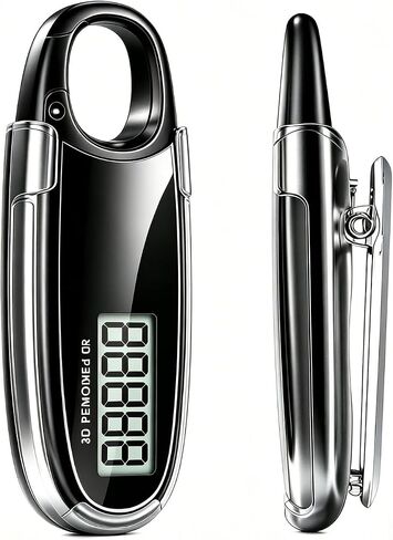 3D Pedometer Step Counter with Carabiner Clip, Digital LCD Display in Kuwait