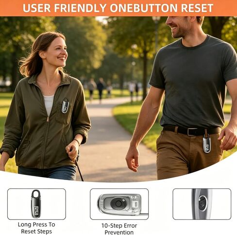 3D Pedometer Step Counter with Carabiner Clip, Digital LCD Display in Kuwait