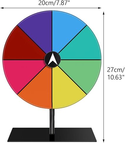 Prize Turntable Erasable Reusable Acrylic Tabletop Roulette Wheel Game Editable Compact Draw with Stable Base Suitable for Interactive in Kuwait