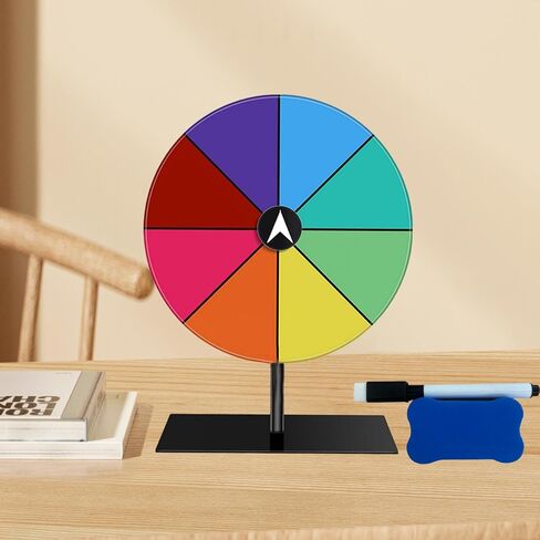 Prize Turntable Erasable Reusable Acrylic Tabletop Roulette Wheel Game Editable Compact Draw with Stable Base Suitable for Interactive in Kuwait