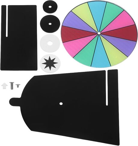 Acrylic Fortune Game Wheel with Stand 15cm Erasable Dry Erase Roulette Spinner for Party Prize Turntable and Tabletop Game Gatherings in Saudi Arabia