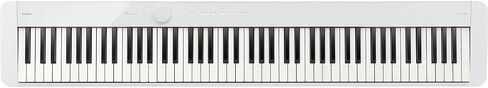 بيانو مسرح رقمي نحيف 88 مفتاحًا من Casio PX-S1100 مع محول بلوتوث، أبيض، حزمة مع حامل لوحة مفاتيح H&A/مجموعة مقاعد البدلاء مع دواسة مستدامة، سماعات رأس Turnstile Audio TAPH100 ​​Studio Monitor in Kuwait