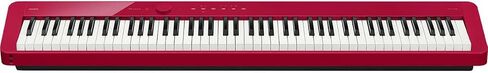 بيانو مسرح رقمي نحيف 88 مفتاحًا من Casio PX-S1100 مع محول بلوتوث، أحمر، حزمة مع حامل لوحة مفاتيح H&A/مجموعة مقاعد البدلاء مع دواسة مستدامة، سماعات رأس Turnstile Audio TAPH100 ​​Studio Monitor in Kuwait