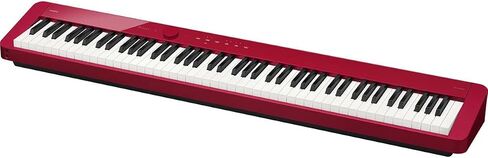 بيانو مسرح رقمي نحيف 88 مفتاحًا من Casio PX-S1100 مع محول بلوتوث، أحمر، حزمة مع حامل لوحة مفاتيح H&A/مجموعة مقاعد البدلاء مع دواسة مستدامة، سماعات رأس Turnstile Audio TAPH100 ​​Studio Monitor in Kuwait