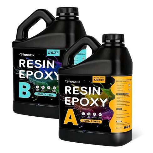Epoxy Resin Kit 1 Gallon,High Gloss, Food Safe & UV Resistant Best for DIY, Art, River Table, Wood, Flower, Mold Casting - for Beginners & Pros,1:1 Ratio,128oz in Kuwait
