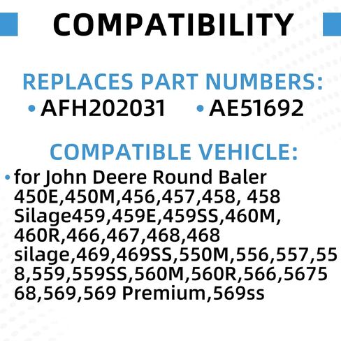 AFH202031 Upgraded Net Wrap Arm Actuator Cylinder Compatible with John Deere Round Baler 456 457 466 467 468 556 557 558 566 567 Replaces AE51692 in Kuwait