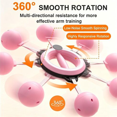 Arm and Shoulder Workout Equipment for Men and Women, Infinity Hoop for Arms 360° Hand-Crank Forearm Trainer, Flabby Arm Exerciser for Home & Gym Workouts for Chest and Upper Body Strength in Kuwait