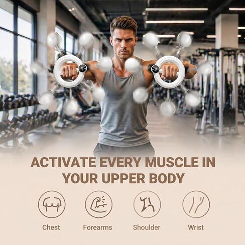 Infinity Hoop Arms, 360 Rotating Wrist Forearm Trainer for Exercise, Arm Infinity Hoop for Shoulder & Chest, Home Workout Equipment in Kuwait