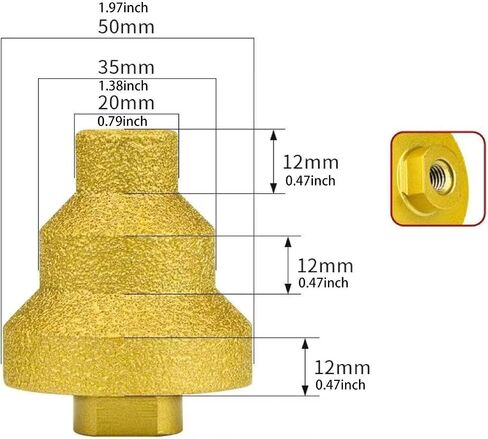 Pagoda Cone Tool for Shaping Chamfers in Tiles, M10 in Kuwait