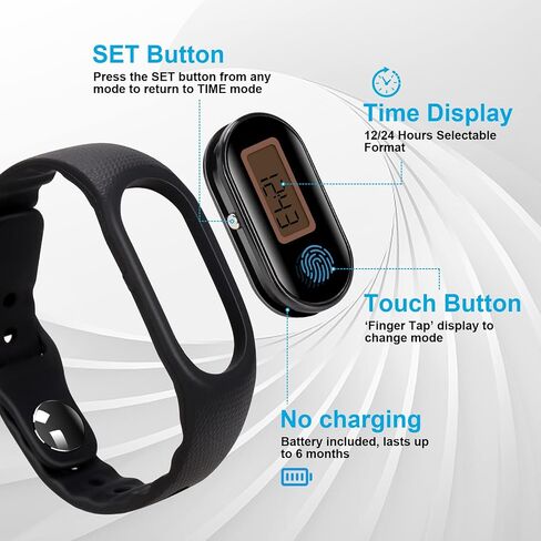3D Pedometer for Walking Steps and Miles, No Charging No App Connection, Simple Step Counter for Walking with Steps/Time Modes for Women Men Seniors in Kuwait