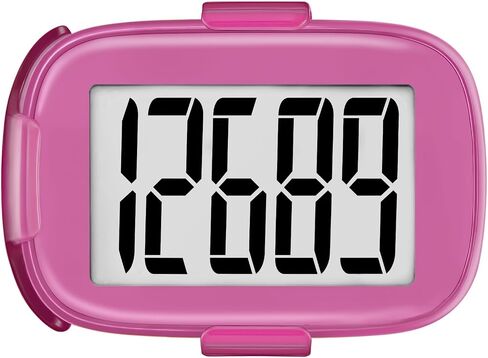 Pedometer Walking Simple 3D Step Counter with Clip and Lanyard, Activities Fitness Tracker Without Smartphone, Accurate Step Tracker for Women, Men, Seniors-Pink in Kuwait