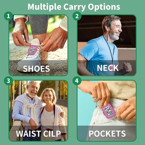 Pedometer Walking Simple 3D Step Counter with Clip and Lanyard, Activities Fitness Tracker Without Smartphone, Accurate Step Tracker for Women, Men, Seniors-Pink in Kuwait