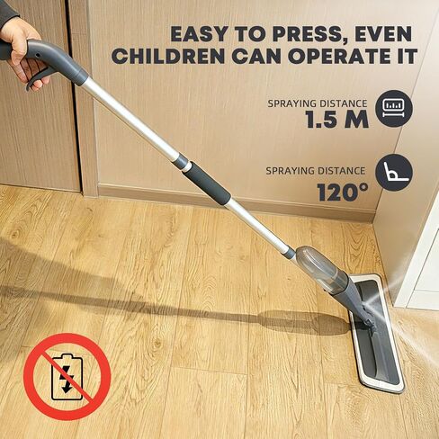 Spray Mop for Floor Cleaning with 360° Rotation - Multi-Surface Floor Cleaner for Wet/Dry Mopping Lightweight Handle for Kitchen Bathroom Hardwood&Tile Floors in Saudi Arabia