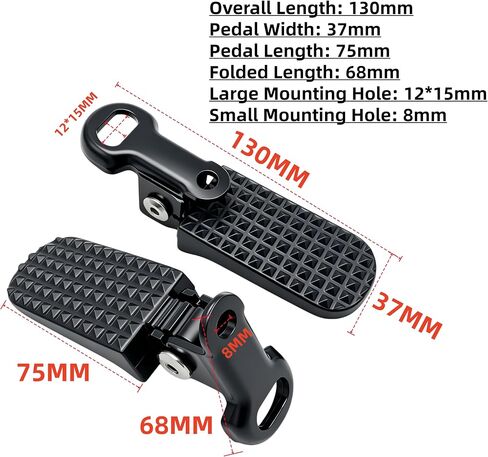 Ebike Pegs for Ridstar Q20 with Mounting Bolts | Aluminium Alloy Non-Slip Foot Pegs with Lectric E-Bike Dirt Bike Mountain Bike Motorcycle Scooter in Kuwait