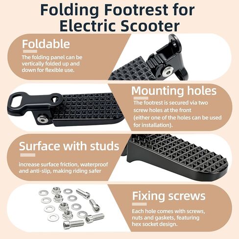 Ebike Pegs for Ridstar Q20 with Mounting Bolts | Aluminium Alloy Non-Slip Foot Pegs with Lectric E-Bike Dirt Bike Mountain Bike Motorcycle Scooter in Kuwait