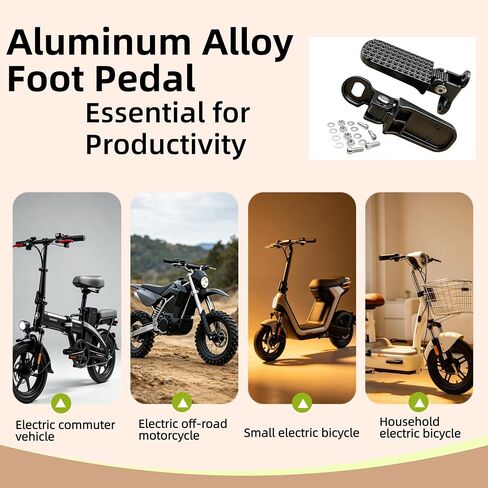 Ebike Pegs for Ridstar Q20 with Mounting Bolts | Aluminium Alloy Non-Slip Foot Pegs with Lectric E-Bike Dirt Bike Mountain Bike Motorcycle Scooter in Kuwait