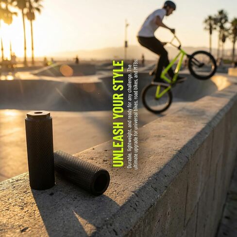 2 PCS Bicycle Pegs, Aluminum Alloy Bicycle Foot Pegs Bike Pegs Bicycle Footrests for Mountain Bikes Road Bike (100 * 28mm Black) in Kuwait