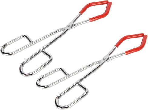 SUNGOOYUE Labs Beaker Tongs, Steel Beaker Clamp with Rubber Sleeves, 25.6 X 9 X 0.8 Cm, 16.2 Cm Opening, for Science Lab Classroom Chemical Handling and Reptile Feeding Use in Kuwait