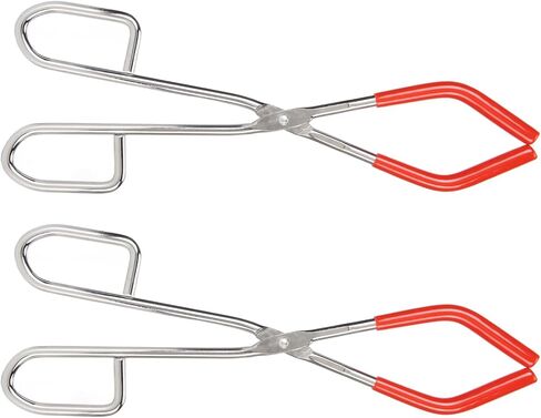 Rubber Coated Beaker Tongs2pcs Steel Lab Tongs Rust 16.2cm Grip for 50 to 2000mLfor Laboratory Science Classroom in Kuwait