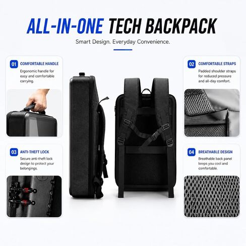 21.5 Inch IP65 Waterproof Advertising Backpack, 1000nits High Brightness LCD Digital Signage Backpack, Human Walking Backpacks Digital Billboard with USB/App/CMS Input for Auto ADs Playback in Kuwait