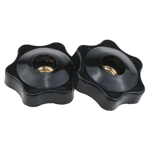 Black 1/4inch knobs Thumb Nuts Female Threaded Hexagon Thru Knob Clamping Nuts Knob t Track Accessories for Drill Press, Lathe, Calibration jig 10PCS in Kuwait