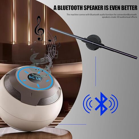 مروحة ثلاثية الأبعاد ثلاثية الأبعاد مع التحكم في تطبيق WiFi ومزامنة الصوت عبر البلوتوث، وشاشة إعلانية ثلاثية الأبعاد LED مع جهاز تحكم عن بعد وأكثر من 1500 مقطع فيديو لأحداث المعارض التجارية للبيع بالتجزئة (19.7) in Kuwait