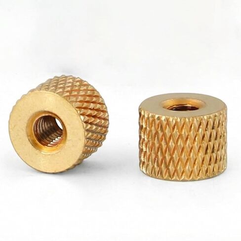 10PCS M2 Brass Knurled Thumb Nuts, 8mm OD x 7mm Height Hand-Tighten Nuts for Electronics, Machinery, 3D Printers, DIY Fastening and Precision Equipment Assembly in Kuwait